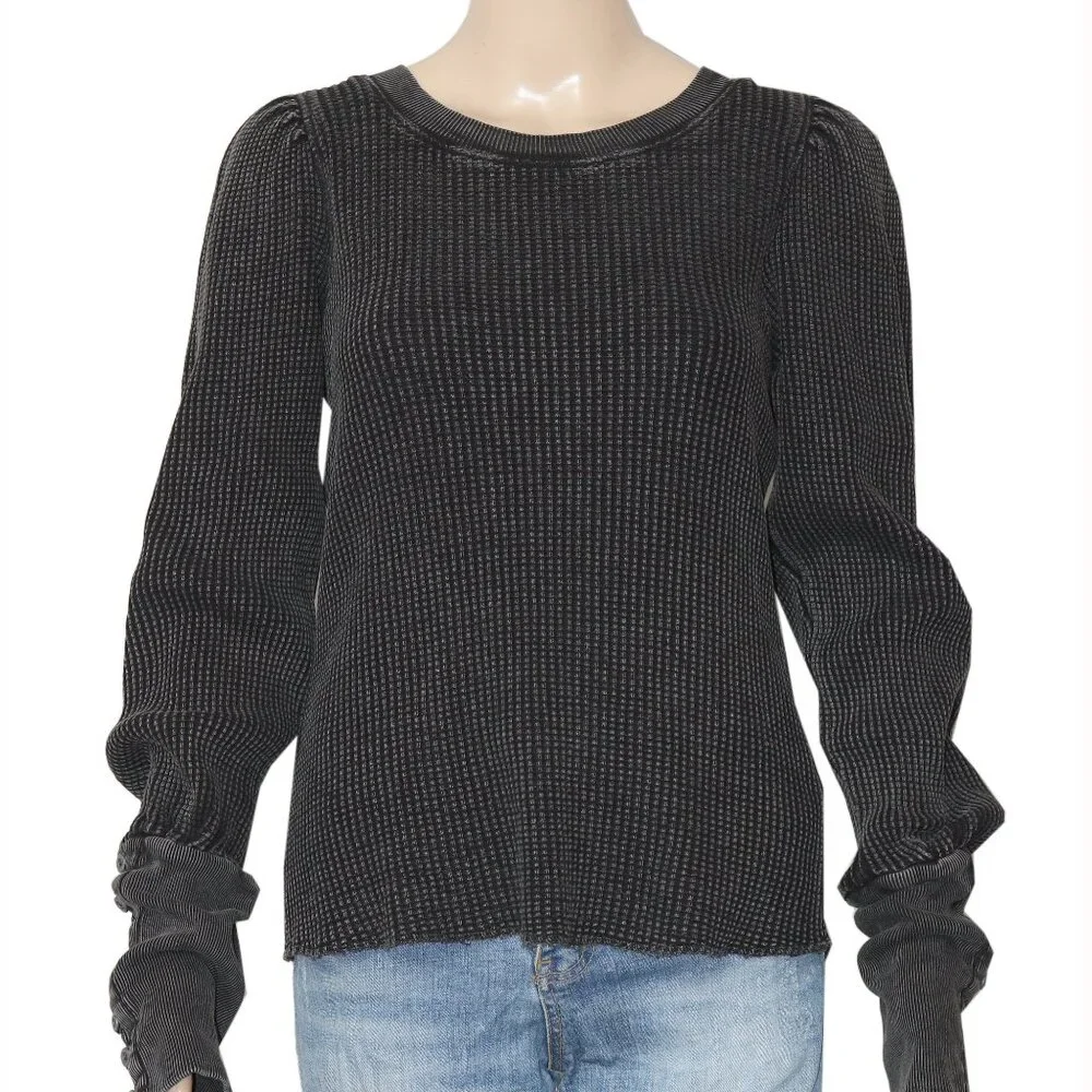 Free People FP One Wesley Thermal Top Long Sleeve Blouse XS